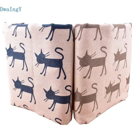 DwaIngY 50cm*150cm or 45cm*45cm/piece Printed Cotton Linen Fabric For Patchwork DIY Quilting Sewing pillowcase Placemat Cushion