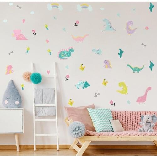 Funlife Dinosaur Wall Stickers For Kids Room,Peel and Stick Wall Decals,Nursery Children Bedroom Decor Waterproof Wall Murals