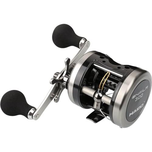 Haibo 6.5kg 5BB 5.5:1 295g Full Metal Trolling Fishing Reel Right Hand Casting Drum Jigging Boat Saltwater Baitcasting Reels