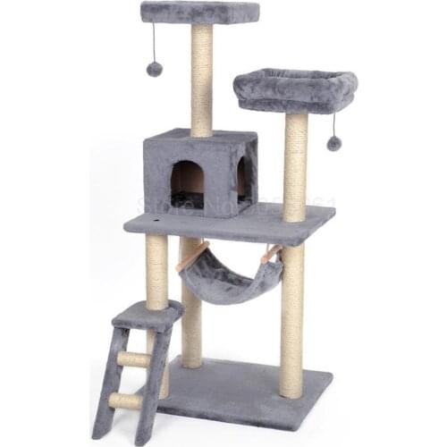 Cat climbing frame large with shelf cat litter hammock one cat villa nest scratching cat springboard