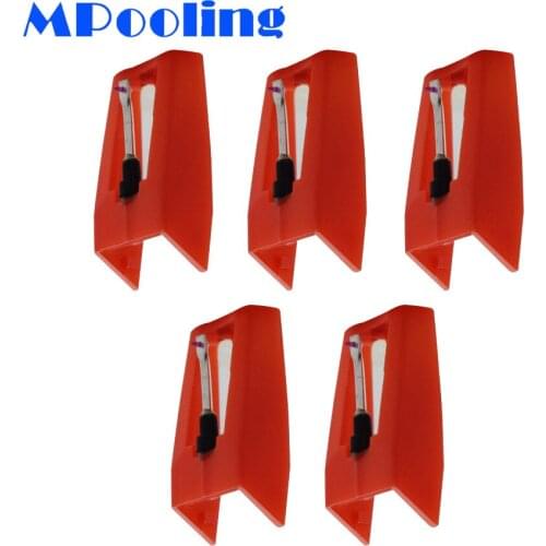 MPooling Turntables Player Accessory, 5PCS Sapphire Tipped Ceramic Needles, Stylus for LP Vinyl Record Players