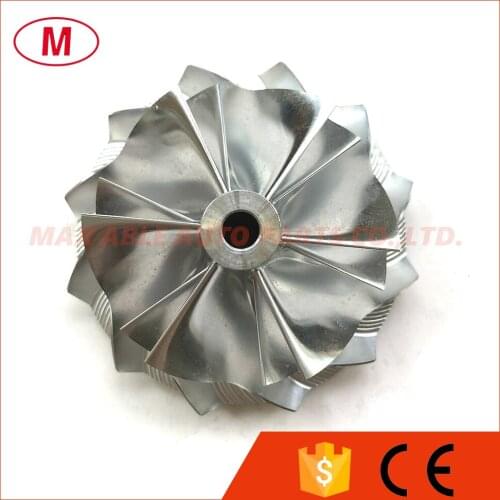 K16 5324-123-2206 49.62/61.98mm 6+6 blades Performance Turbo Billet compressor wheel for 18559700000 5316-970-0010 Turbocharger