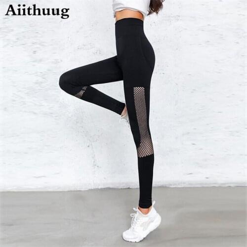 Aiithuug Athletic Essential High Waisted Full Length Workout Leggings for Women, Compression Yoga Legging Womens Walk Go Flex