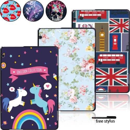 Lightweight Hard Shell Tablet Case Cover for Huawei MediaPad T3 8.0 /T3 10 9.6 Inch/T5 10 10.1 Inch Tablet Cover Case + Pen