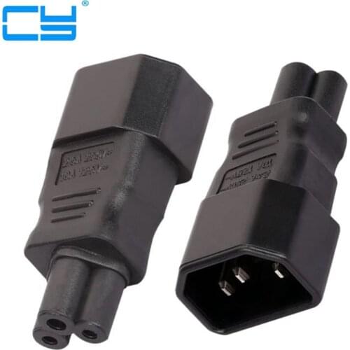 CY IEC 3Pin C6 male to 3Pin C13 Female Micky Mini Power Adapter Convertor 220V 240V
