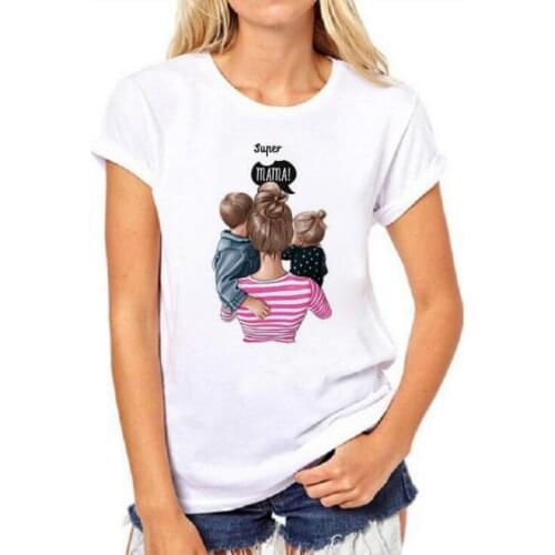 Fashion Angels Tshirt Moms Love Womens Clothing 2019 White T-shirt Streetwear Female Tshirt Cotton T Shirt Clothes