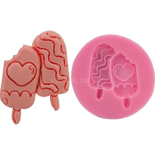 Ice cream lolly Silicone Fondant Soap 3D Cake Mold Cupcake Jelly Candy Chocolate Decoration Baking Tool Moulds FQ2186