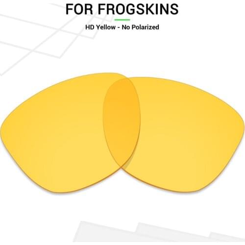 Mryok Anti-Scratch Replacement Lenses for Oakley Frogskins Sunglasses HD Yellow