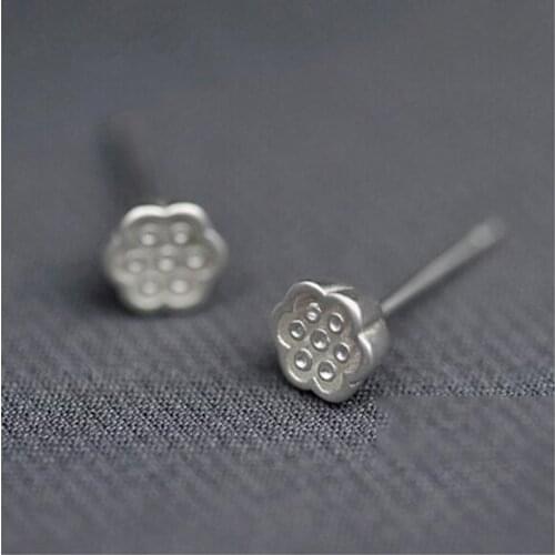 New Popular Fashion 925 Sterling Silver Jewelry Exquisite Creative Lotus Root Element Female Anti-allergic Stud Earrings SE179