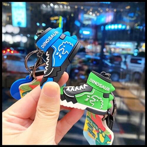 Creative New Trendy Brand Dinosaur Sports Shoes Keychain Male Pendant Car Bag Pendant Key Chain