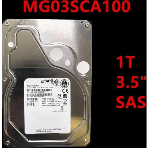 New HDD For Toshiba 1TB 3.5" SAS 6 Gb/s 64MB 7200RPM For Internal Hard Disk For Enterprise Class HDD For MG03SCA100