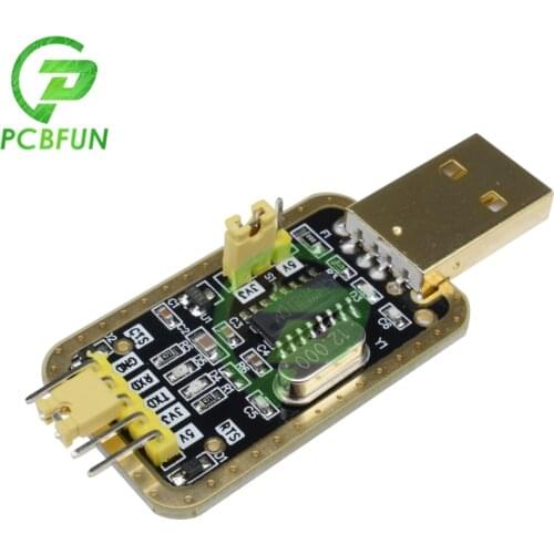 CH340G RS232 Upgrade to USB to TTL Auto Converter Adapter STC Brush Module Golden 3.3V 5V for Gas LPG ECU Interface Adjustment