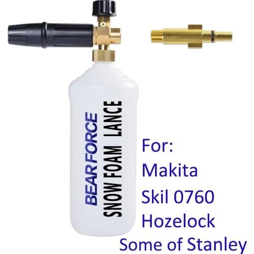 Foam Generator Snow Foam Lance Foam Sprayer Soap Gun Foam Nozzle for Makita Skil Hozelock Stanley High Pressure Car Foam Washer