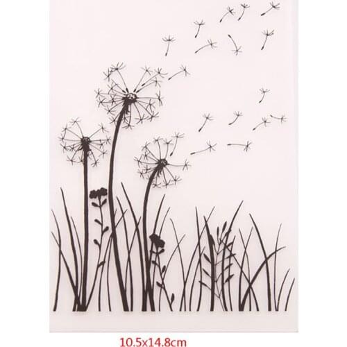 Plastic Embossing Folder Template DIY Scrapbook Photo Album Card Making Decoration Crafts Dandelion Dropship