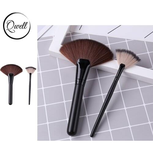 QWELL Useful Surface Sweep Brush Soft Synthetic Brush Fan Shape for Cleaning Powder Glitter Dust Remover 2021 New
