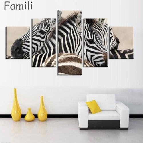 Realist Zebra Wall Painting On Canvas Paintings Wall Pictures Horse Animals Spray Painting Living Room Craft Home Decor