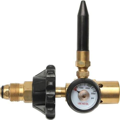 145*135mm Pressure Reducer Brass Helium Latex Balloon Inflator Regulator With Pressure Gauge For G5/8 Tank Valves