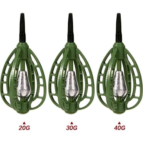 ABS Fishing Sinker Carp Fishing Feeder FishBait Cage Fishing Lure Case Fish Accessories Fish Bait Cage