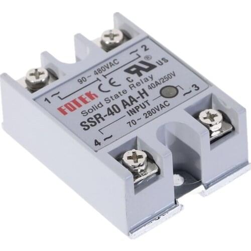 Solid State Relay SSR-40AA-H 40A AC TO AC 70-280V AC TO 90-480V AC SSR 40AA H Relay Solid State Resistance Regulator