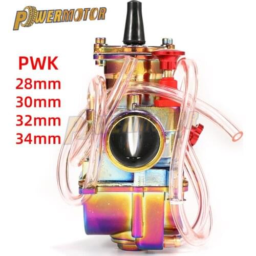 Universal Motorcycle Carb PWK 28 30 32 34mm Carburetor For 110cc - 250cc 2T 4T stroke Engine Scooter With PowerJet Dirt Pit Bike