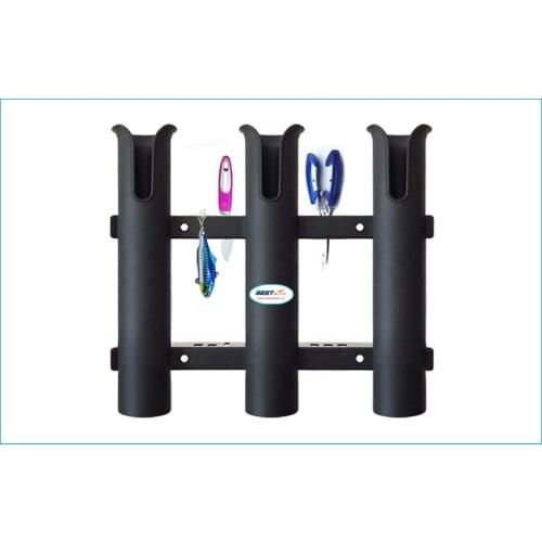 Marine Boat Yacht Kayak Fishing Vertical 3 Link Rod Holder Organiser Pole Tube Mount Bracket Socket Rack Lure Pliers Storage