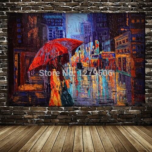 High Quality Canvas Painting Knife Oil Painting On Canvas Home Decor Quardr Figure Wall Pictures Colorful Face Portrait Artworks