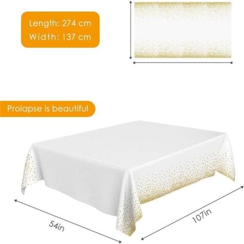 WholesaleBirthday Party Decoration Baby Shower Disposable gilded tablecloth Rose Gold Plastic Table Cloth Kid Decoration Supplie