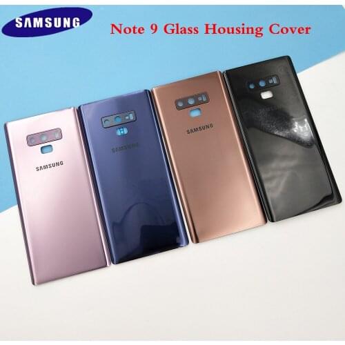 SAMSUNG Back Battery Cover For Samsung Galaxy Note 9 Note9 N960 N960F SM-N960FD Back Rear Glass Case With Camera Glass Len Frame
