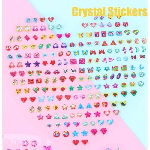 1Sheet Cartoon Reward Crystal Stickers Toy Wonderful Children Stickers Earring Diamond Car Decoration DIY Phone Body Bag Sticker