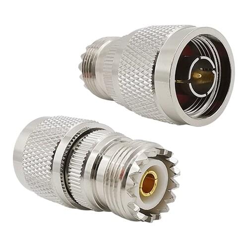 1Pcs UHF SO239 Female Jack to N Male Plug RF Coaxial Coax Adapter SO-239 for GMRS Base Antenna Repeater Analyzer