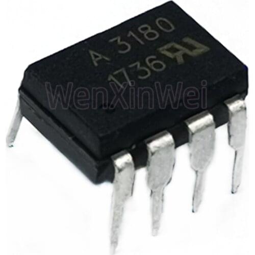 10PCS/LOT HCPL-3180-000E HCPL3180 A3180 DIP8 Optocoupler in stock 100% new and original