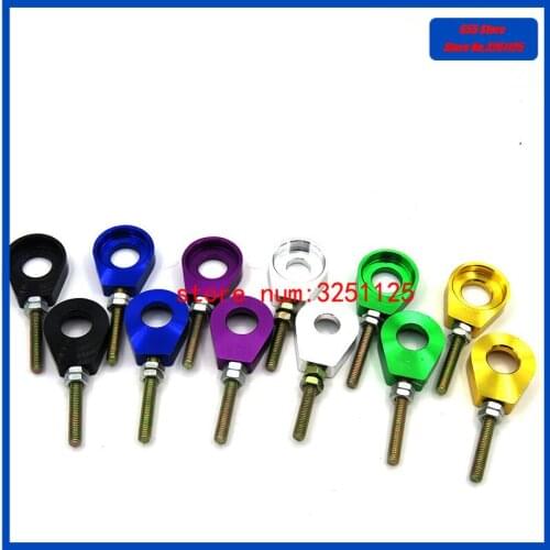 12mm / 15mm Aluminum Pit Dirt Bike Axle Chain Tensioner Adjuster Fit for R CRF 50cc 70cc Pit Dirt Bikes