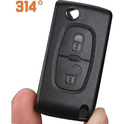 2/3 Button Car Remote Control Key Shell Black Folding Key Housing Suit For Peugeot 307 308 407 408 / Citroen Triumph Sega C4l C5