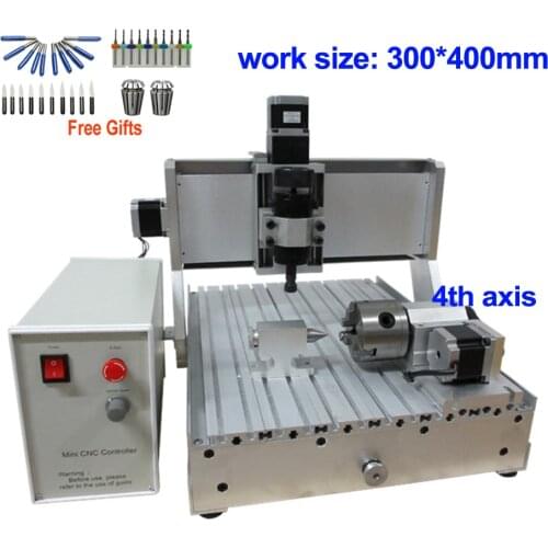 3 4 Axis 3040 CNC Router Wood Milling Engraving Machine Ball screw 500W Mach3 For PCB Carving LTP USB port ER11