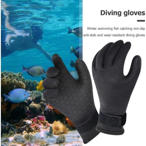 3mm Neoprene Swimming Gloves Swim Snorkeling Gloves Non Slip Diving Winter Swim Gloves Anti Scratch Keep Warm Wetsuit