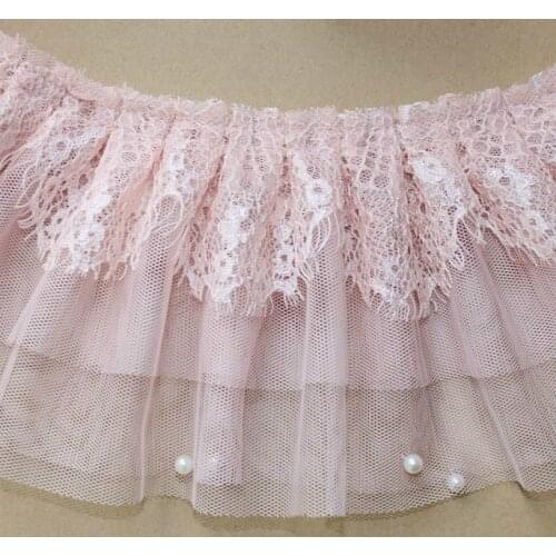 Fungus Mesh Three-layer Widening Handmade Lace Clothing Accessories Lace 3Yards/lot