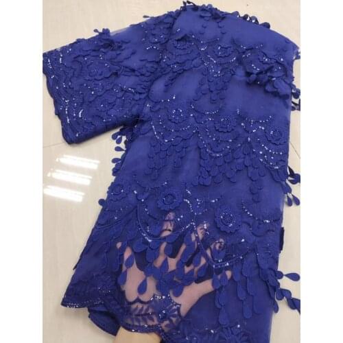 5Yards Suquined French Lace Fabric 2021 High Quality Nigerian Lace Fabric African Tulle Lace Fabric For Party