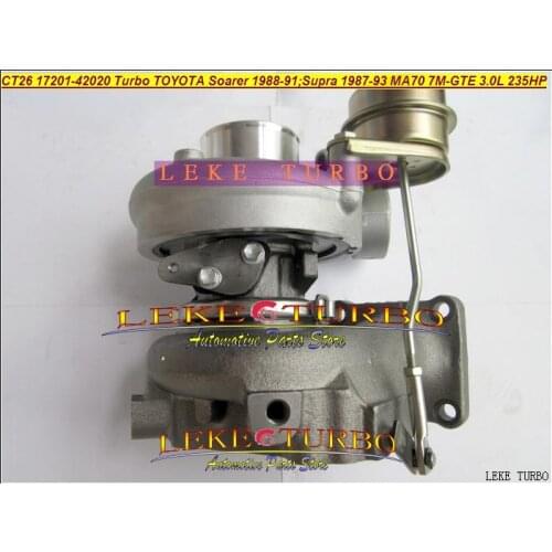 Free Ship CT26 17201-42020 17201-42030 Turbo Turbocharger For TOYOTA SUPRA 1987-93;SOARER 1988-1991 MA70 7M-GTE 7MGTE 3.0L 235HP