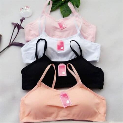 Puberty Kids Girls Cotton Training Bra Teenage Breathable Cotton Sport Underwear