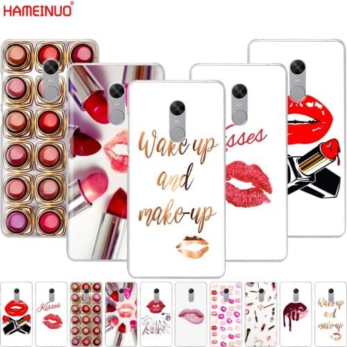 HAMEINUO Sexy Lips Makeup Cosmetics Lipstick Powder phone Case for Xiaomi redmi 5 4 1 1s 2 3 3s pro PLUS redmi note 4 4X 4A 5A