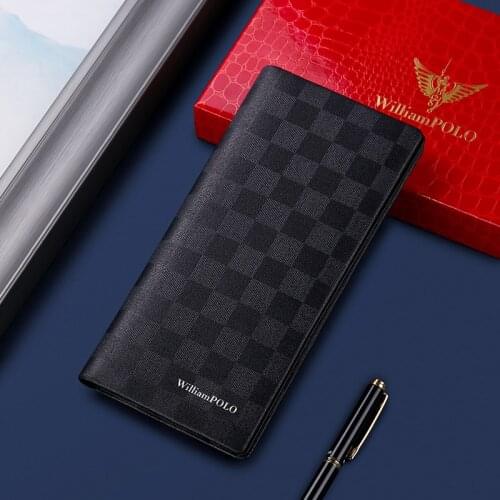 Long cowhide Wallet New Fashion card bag business hand bag personalized Wallet