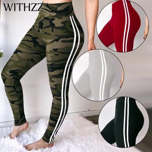 WITHZZ Elastic Leggings Double White Edges Women Leggins Elbows for Fitness Legins Workout Tayt Sporting Athleisure Active Wear