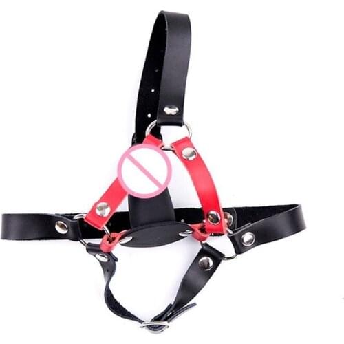 Erotic Sex Bondage Toys Leather Mouth Ball Gag Fetish Sex Dildo Mouth Ball Gag Adult Games For Couples Sex Toys For Women