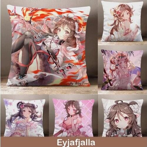 Hot Game Anime Arknights Eyjafjalla Cosplay Cartoon Peach Skin Dakimakura Plush Stuffed Throw Pillow Bed Sofa Cushion