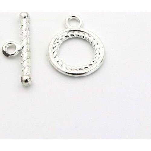 10 Pair Silver Color Metal OT Clasps Connector For Diy Jewelry Making Bracelet Necklace Finding Accessories Wholesale Supply