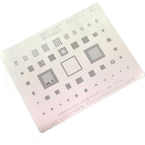MSM8996 CPU/RAM For LG G5/G6/VS995/H850/V20/H868/G6+/Q8 Power wifi audio Chip BGA Stencil IC Solder Reballing Tin Heating 0.12MM