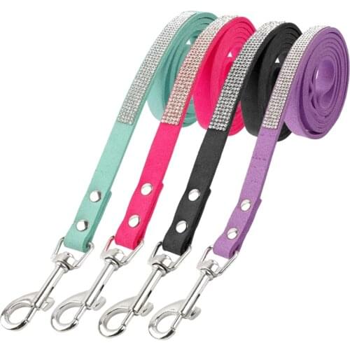Soft Durable Suede Leather Dog Leash Pet Training Lead Rope Puppy Safety Walking Leads perro gato doggie Leash Chihuahua Boxer