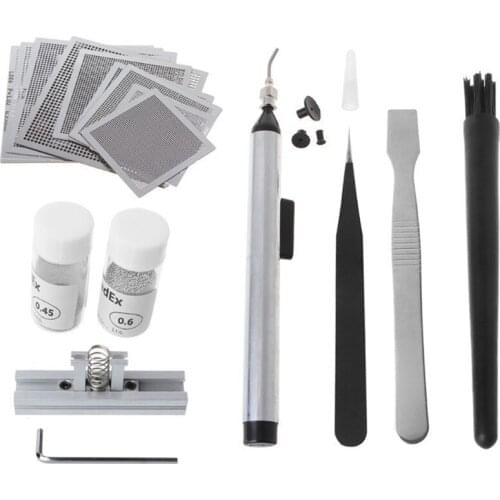 BGA Reballing Directly Heat Stencils Solder Paste Tin Balls Station Steel Mesh BGA Reball Kit for SMT Rework Repair