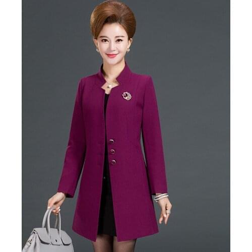 New Fashion Womens Autumn Elegant Trench Coats 5XL Ladies Stand-up Collar Long Sleeve Short Windbreaker Plus Size Female Coats