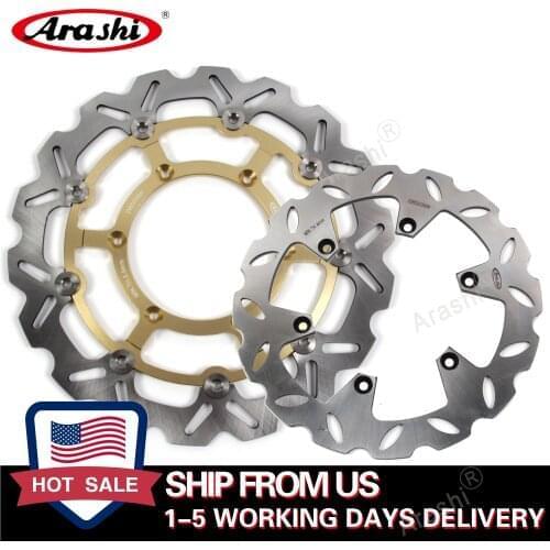 Arashi 1 Set For SUZUKI DRZ SM 400 2005-2009 CNC Front Rear Brake Disc Rotors DRZ400SM 2005 2006 2007 2008 2009 DRZ-400-SM